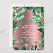 Rose Gold Birthday Invitation Template: Let's Part Save The Date (Vorderseite)