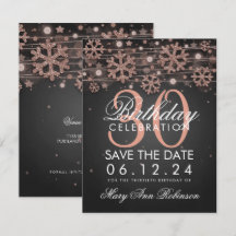 Rose Gold Black 30. Geburtstag Rett Wintertag