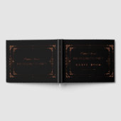 Rose Gold Black Blüh Frame Junggeselinnen-Abschied Gästebuch (Voll)