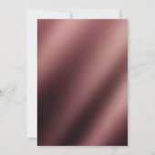 Rose Gold & Black Celebrate mit uns Einladung (Rückseite)