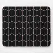 Rose Gold & Black Chic Hexagon Geometric Glam Mousepad (Vorne)