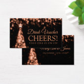 Rose Gold Black Christmas Drink Gutschein (Schreibtisch)