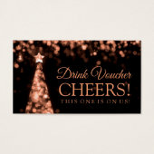 Rose Gold Black Christmas Drink Gutschein (Vorderseite)