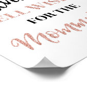 Rose Gold Black Confetti Beratung für Mama zu unte Poster (Ecke)