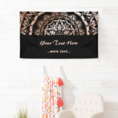 Rose Gold Black Floral Mandala Banner (Insitu)