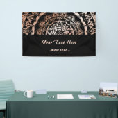 Rose Gold Black Floral Mandala Banner (Messeveranstaltung)