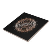 Rose Gold Black Floral Mandala Fliese (Seite)