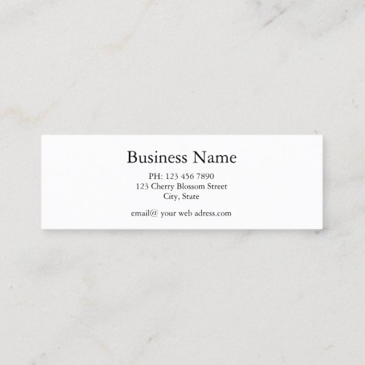 Rose Gold Black Floral Mandala Mini Visitenkarte (Rückseite)