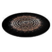 Rose Gold Black Floral Mandala Schneidebrett (Ecke)