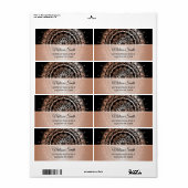 Rose Gold Black Floral Moderne Mandala (Vorne)