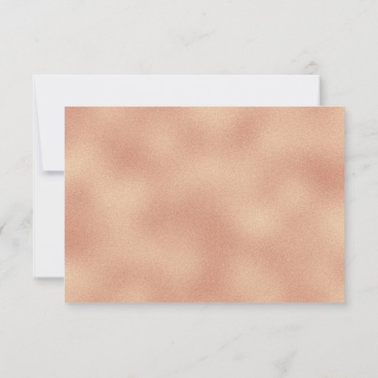 Rose Gold Black Floral Rustic Typografy Hochzeit RSVP Karte (Rückseite)