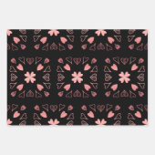 Rose Gold Black Geschenkpapier Set (Vorderseite 3)