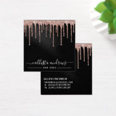 Rose Gold Black Glitzer Tropfen erhalten Grafikkar (Schreibtisch)