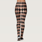 Rose Gold & Black Harlequin Leggings (Rückseite)