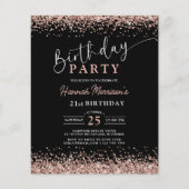 Rose Gold Black jedes Alter 21. Geburtstag Flyer (Vorne)