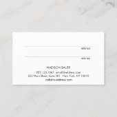 Rose Gold Black Kundenreferenz Moderne Streifen Empfehlungskarte (Rückseite)