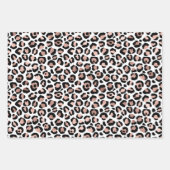Rose Gold Black Leopard Print Trendy Geschenkpapier Set (Vorderseite)