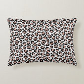 Rose Gold Black Leopard Printcheetah trendy Dekokissen (Vorderseite)