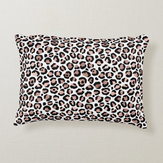 Rose Gold Black Leopard Printcheetah trendy Dekokissen (Rückseite)