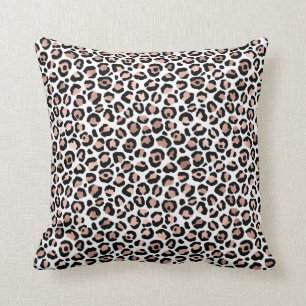 Rose Gold Black Leopard Printcheetah trendy Kissen