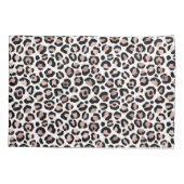 Rose Gold Black Leopard Printcheetah trendy Kissenbezug (Rückseite-Links)