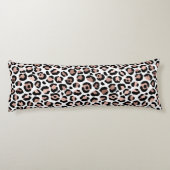 Rose Gold Black Leopard Printcheetah trendy Seitenschläferkissen (Rückseite)