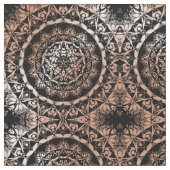 Rose Gold Black Mandala Pattern Stoff (Nahaufnahme)
