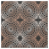 Rose Gold Black Mandala Pattern Stoff (Muster)