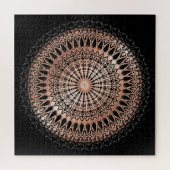 Rose Gold Black Mandala Puzzle (Horizontal)