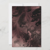 Rose Gold & Black Marble Celebrate mit uns Einladung (Rückseite)