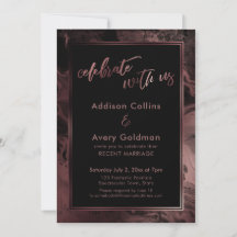 Rose Gold & Black Marble Celebrate mit uns