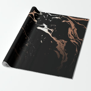 Rose Gold Black Marble Geschenkpapier