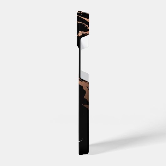 Rose Gold Black Marble iPhone Hülle (Linke Seite)