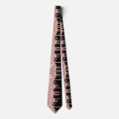 Rose Gold Black Neck Tie Krawatte (Vorderseite)