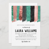 Rose Gold & Black Tape Einladung zum Geburtstag (Vorne/Hinten)