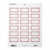 Rose Gold Blank Address Labels Adressaufkleber (Vorne)