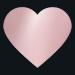 Rose Gold Blank Elegante Moderne Vorlage Trendy Herz-Aufkleber<br><div class="desc">Rose Gold Blank Elegant Moderne Vorlage Trendy Heart Sticker.</div>