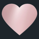 Rose Gold Blank Elegante Moderne Vorlage Trendy Herz-Aufkleber<br><div class="desc">Rose Gold Blank Elegant Moderne Vorlage Trendy Heart Sticker.</div>
