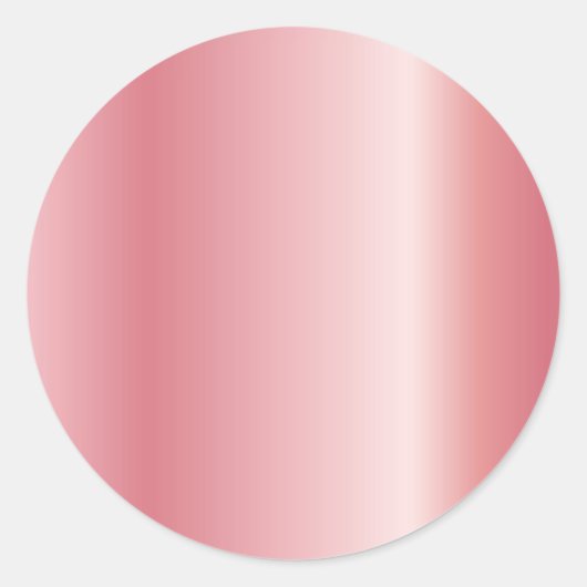 Rose Gold Blank Template Benutzerdefinierter Text  Runder Aufkleber (Vorderseite)