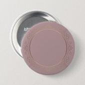 Rose Gold Blank Template hinzufügen Text Elegant Button (Vorne & Hinten)