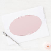 Rose Gold Blank Template Trendy Elegant Moderne Ovaler Aufkleber (Umschlag)