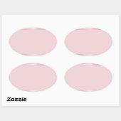 Rose Gold Blank Template Trendy Elegant Moderne Ovaler Aufkleber (Blatt)