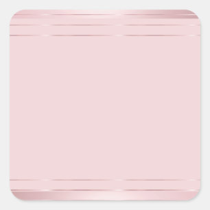 Rose Gold Blank Template Trendy Elegant Moderne Quadratischer Aufkleber