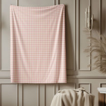 Rose Gold Blanket im klassischen Karierten Stil