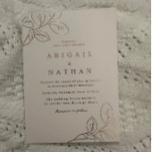 Rose Gold Blätter Hochzeit Folieneinladung