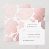 Rose Gold Blätter Hochzeit im Herbst RSVP Cards Karte (Vorne/Hinten)