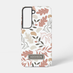 Rose Gold Blätter Vorlagen für personalisierte Nam Samsung Galaxy Hülle