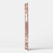 Rose Gold Bling Luxus Sparkle Glitzer Monogram Case-Mate iPhone Hülle (Rückseite / Rechts)