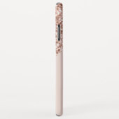 Rose Gold Bling Luxus Sparkle Glitzer Monogram Case-Mate iPhone Hülle (Hinten/Rechts)