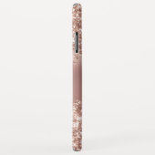 Rose Gold Bling Luxus Sparkle Glitzer Monogram Case-Mate iPhone Hülle (Hinten/Rechts)